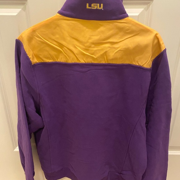 LSU Tigers Women's Quarter Zip Pull Over SCA Purple Sweatshirt Size L NWT! - Picture 5 of 6